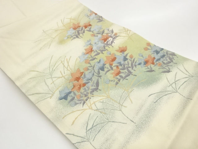 JAPANESE NAGOYA OBI / WOVEN BALLOON FLOWER